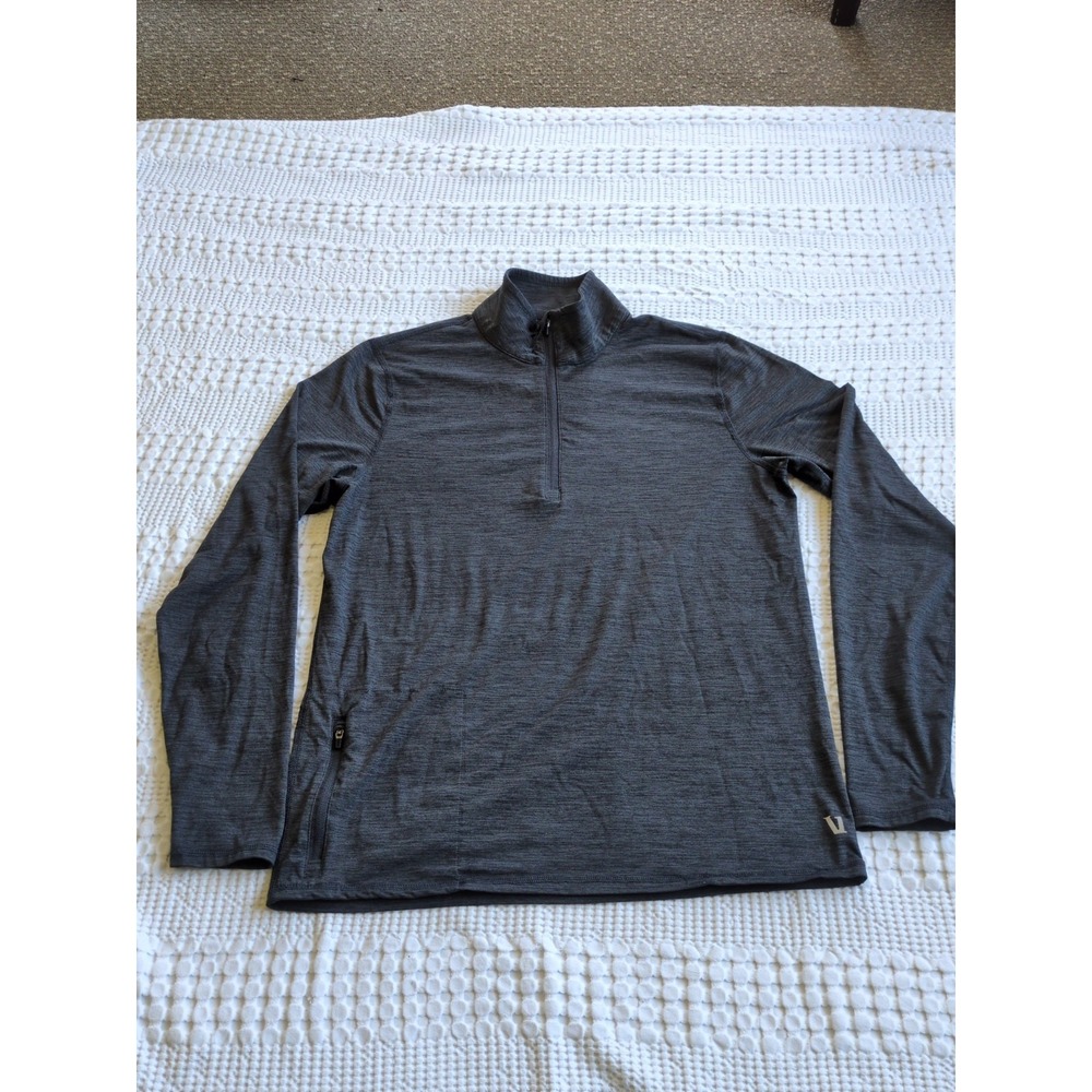 Vuori Ease Performance Half Zip Long Sleeve Pullover Medium Mock Neck Dark Gray